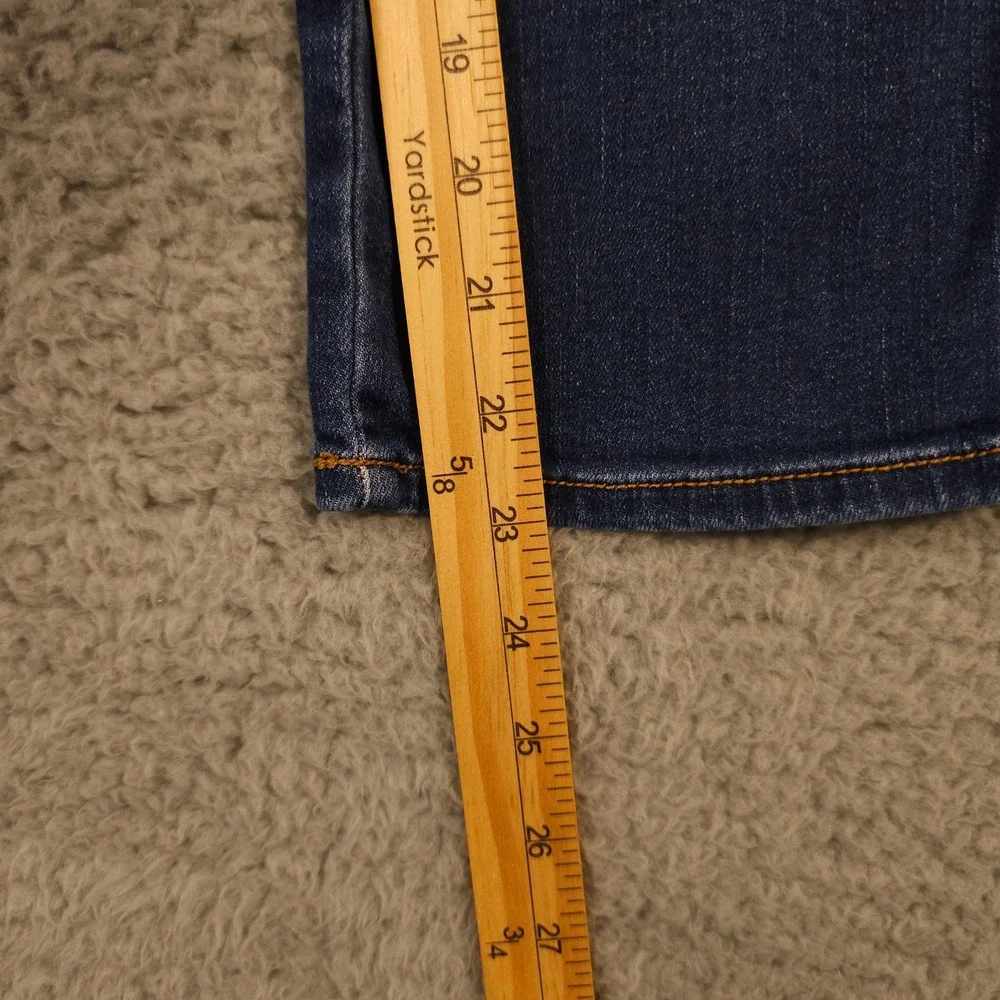 Chicos Jeans Women 00 US 2 Blue The Platinum Crop Stretch Dark Wash Denim Casual